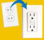 Replaced two prong outlet with three prong outlet.